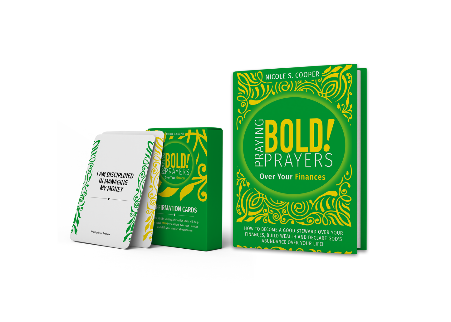 Praying Bold Prayers Over Your Finances Book & Affirmation Cards Bundle